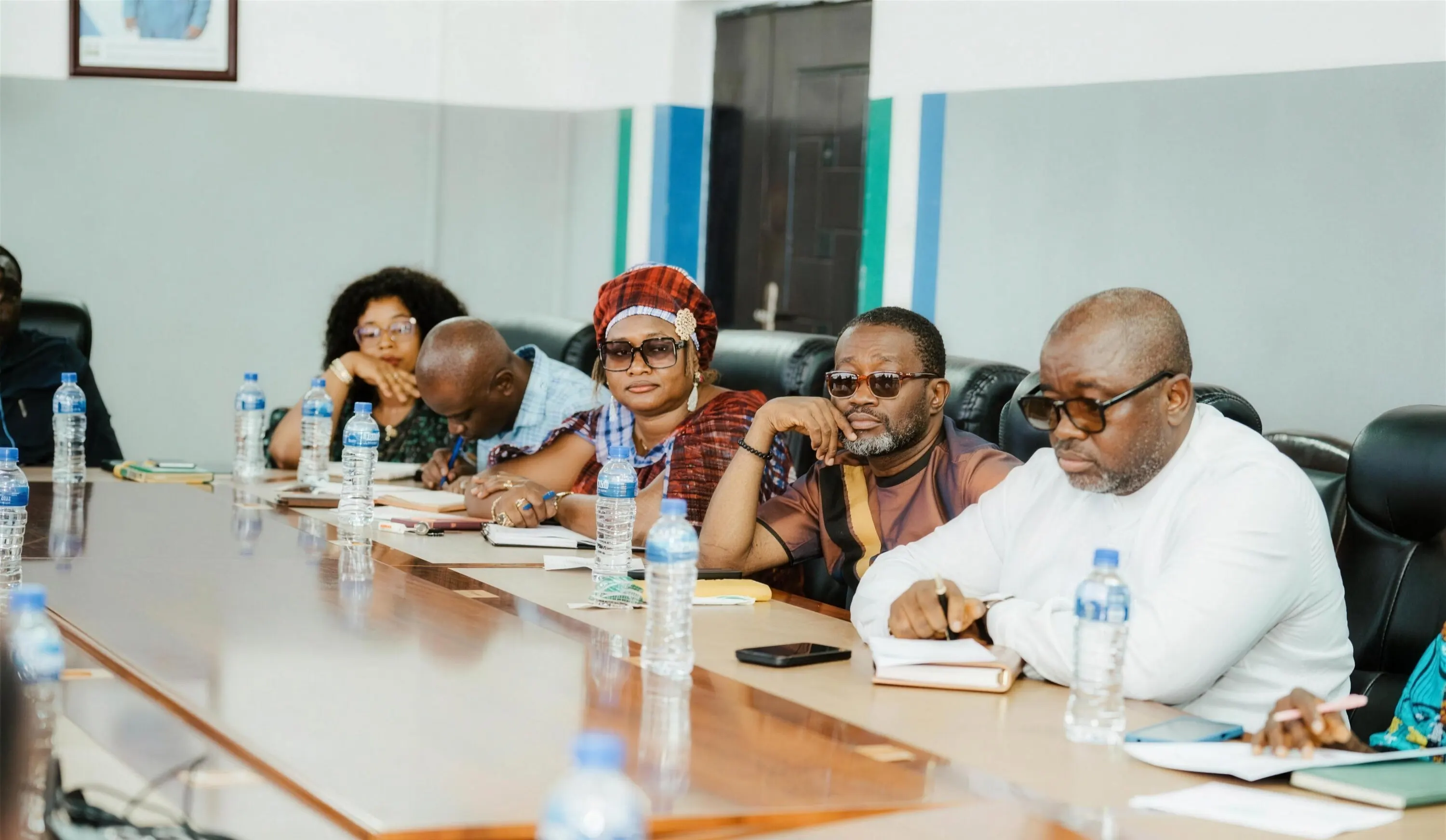 Officials in session at the Ministry of Information and Civic Education